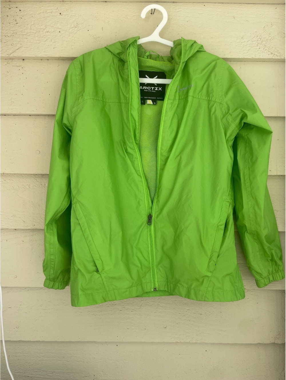 Arctix lime green kids windbreaker jacket